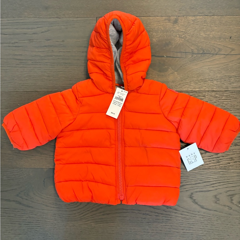 Baby gap orange lightweight spring  jacket 0-6M NWT ret $75